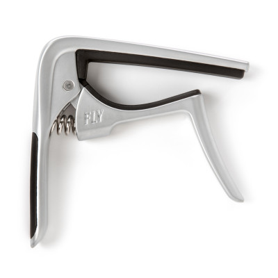 Dunlop TRIGGER® FLY™ CAPO CURVED - SATIN CHROME Kapodasters 
