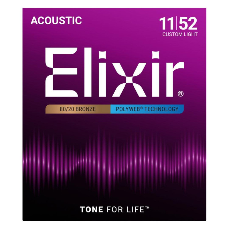 Elixir 11025 Polyweb струны для акустической гитары
