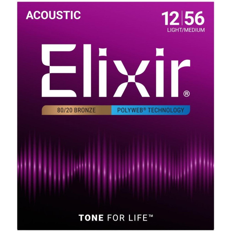 Elixir 11075 Polyweb acoustic steel strings