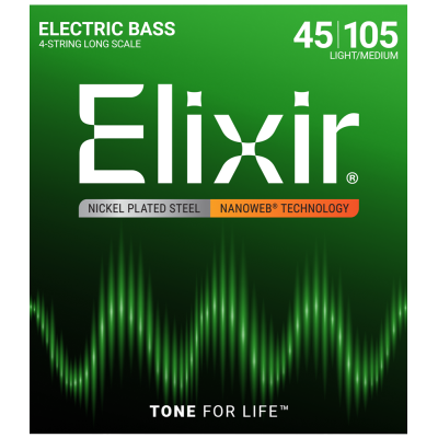 Elixir 14077 Nanoweb basģitāras stīgas