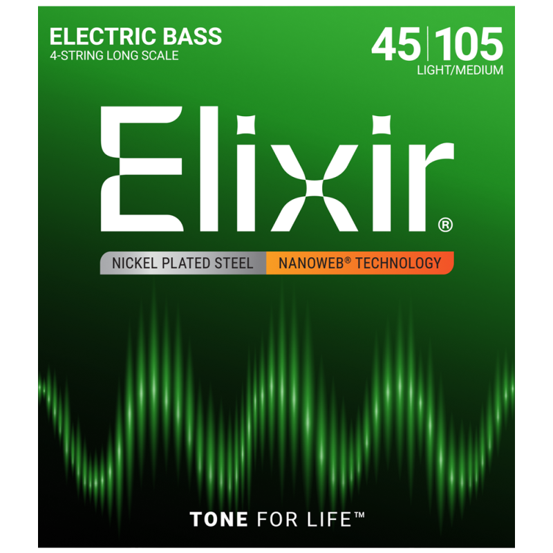 Elixir 14077 Nanoweb струны для бас-гитары