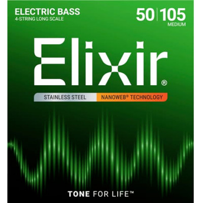 Elixir 14702 Nanoweb струны для бас-гитары