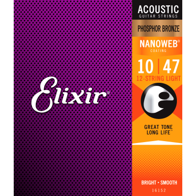 Elixir 16152 nanoweb струны для акустической гитары