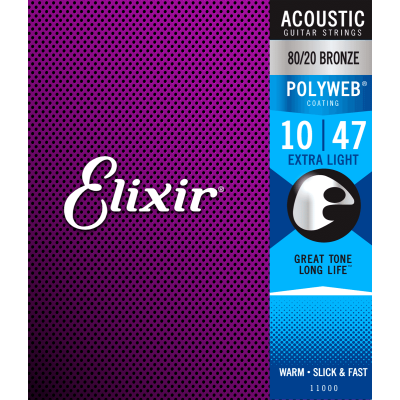 Elixir 11000 Polyweb струны для акустической гитары