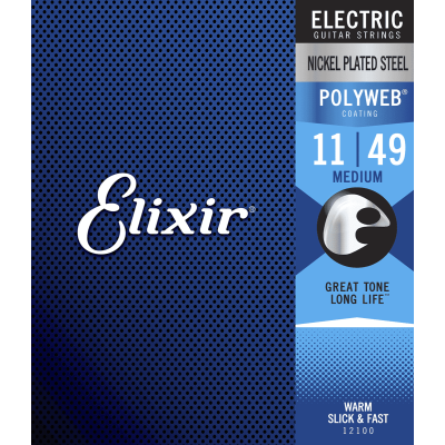 Elixir 12100 Polyweb струны для электрогитары