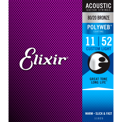 Elixir 11025 Polyweb струны для акустической гитары