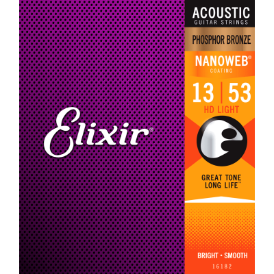 Elixir 16182 Nanoweb струны для акустической гитары