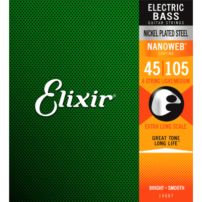 Elixir 14087 Nanoweb bass guitar strings
