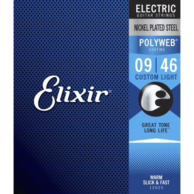 Elixir 12025 Polyweb струны для электрогитары