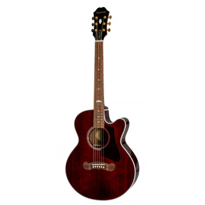 Epiphone J-200EC Parlor/Wine Red Elektro-akustiskā ģitāra