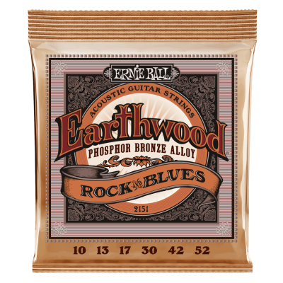 Ernie Ball EARTHWOOD ROCK AND BLUES PHOSPHOR BRONZE 10-52 akustiskās ģitāras stīgas