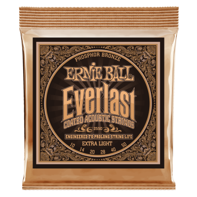 Ernie Ball EVERLAST EXTRA LIGHT COATED PHOSPHOR BRONZE 10-50 akustiskās ģitāras stīgas