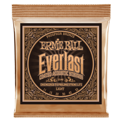 Ernie Ball EVERLAST LIGHT COATED PHOSPHOR BRONZE 11-52 akustiskās ģitāras stīgas