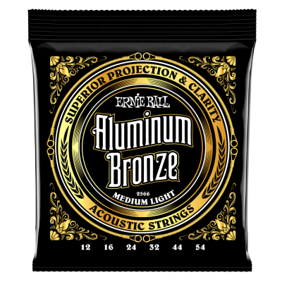 Ernie Ball MEDIUM LIGHT ALUMINUM BRONZE 12-54 akustiskās ģitāras stīgas