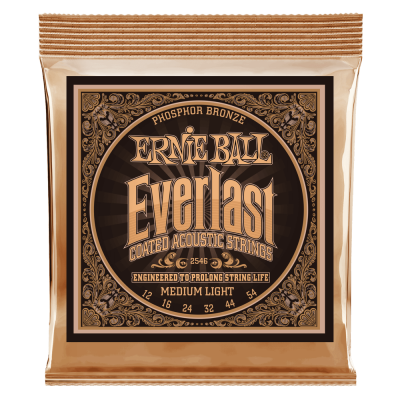 Ernie Ball EVERLAST MEDIUM LIGHT COATED PHOSPHOR BRONZE 12-54 akustiskās ģitāras stīgas