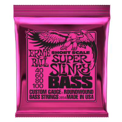 Ernie Ball SUPER SLINKY SHORT SCALE BASS 40-100 струны для бас-гитары