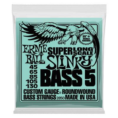 Ernie Ball SUPER LONG SLINKY BASS 5  45-130 basģitāras stīgas