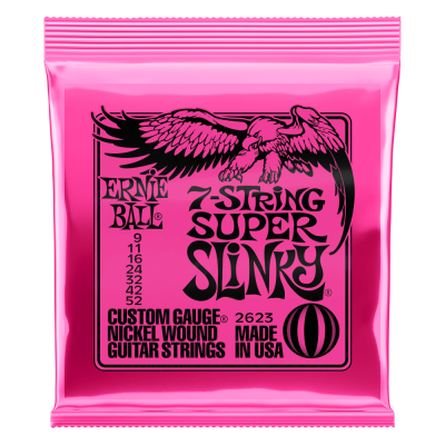 Ernie Ball SUPER SLINKY 7-STRING 9-52 elektriskās ģitāras stīgas