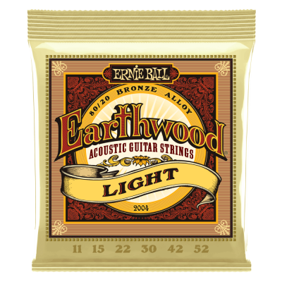 Ernie Ball EARTHWOOD LIGHT 80/20 11-52 akustiskās ģitāras stīgas