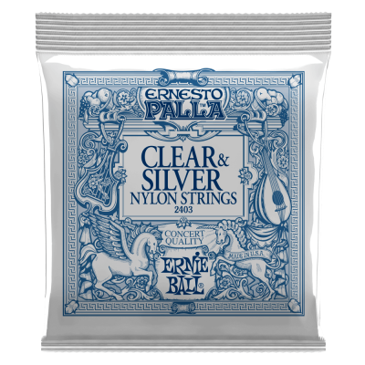 Ernie Ball ERNESTO PALLA CLEAR & SILVER NYLON klasiskās ģitāras stīgas