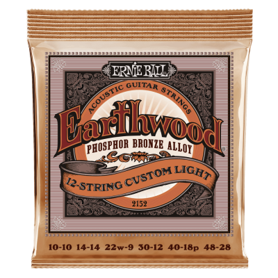 Ernie Ball EARTHWOOD 12-STRING CUSTOM LIGHT PHOSPHOR BRONZE 10-48 acoustic steel strings