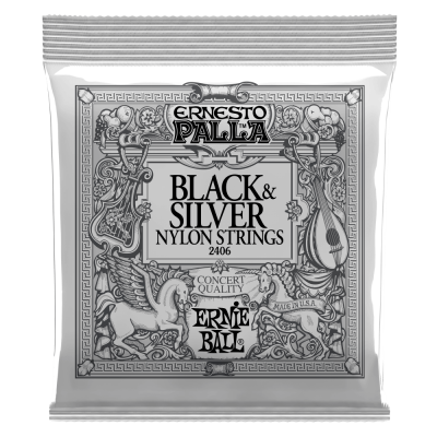 Ernie Ball ERNESTO PALLA BLACK & SILVER klasiskās ģitāras stīgas