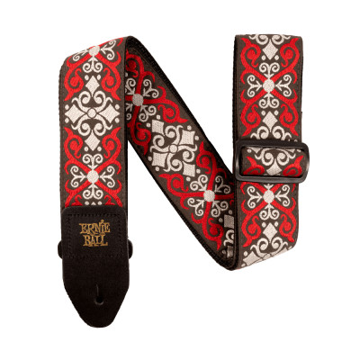 Ernie Ball Red Trellis Jacquard Strap