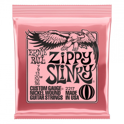 Ernie Ball ZIPPY SLINKY NICKEL WOUND 7-36 elektriskās ģitāras stīgas 