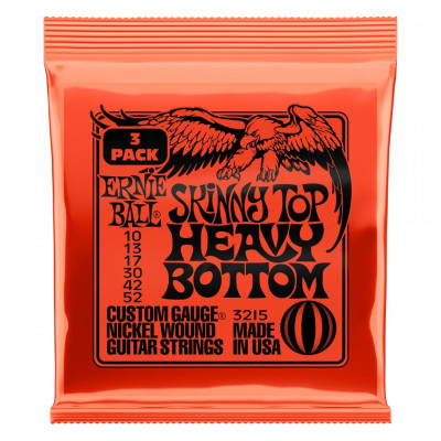 Ernie Ball SKINNY TOP HEAVY BOTTOM SLINKY NICKEL WOUND 10-52 3-pack струны для электрогитары