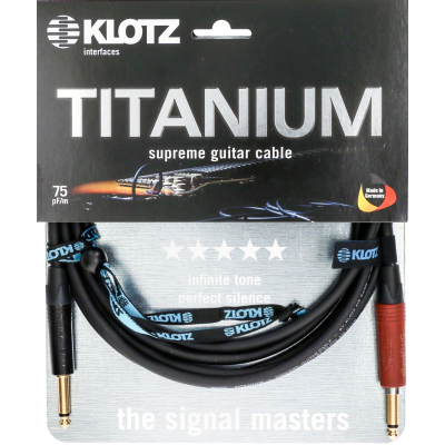 KLOTZ TITANIUM 3M (ar zelta pārklājumu) Ģitāras Vads