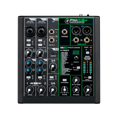 Mackie PROFX6V3 mikseris (6-kanālu)